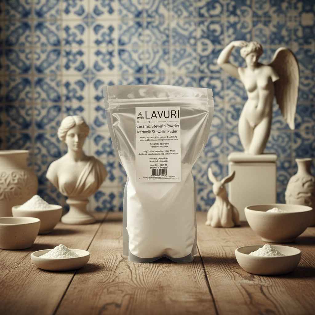 LAVURI® Stewalin Ceramic Powder, a casting compound for figures and reliefs, produces hardened objects with a smooth, porcelain-like surface that are easy to paint.