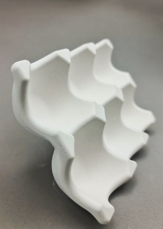 LAVURI® EGGY Tray 6er EIER Schale Dekoration Deco für Eier, Muffin, Wax- Melts, Aufbewahrung von Kosmetik Schwämmen, weiss