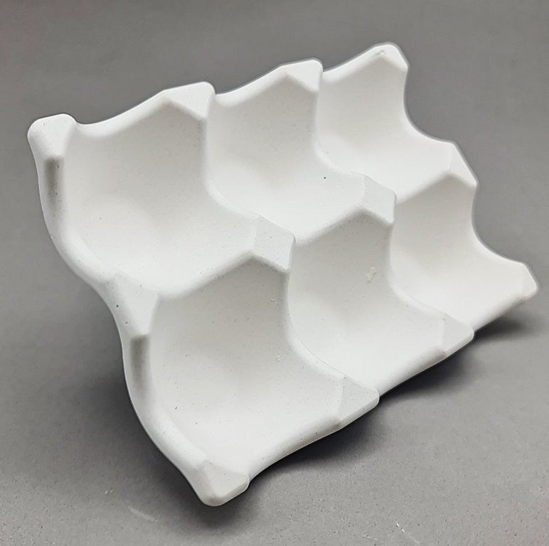 LAVURI® EGGY Tray 6er EIER Schale Dekoration Deco für Eier, Muffin, Wax- Melts, Aufbewahrung von Kosmetik Schwämmen, weiss