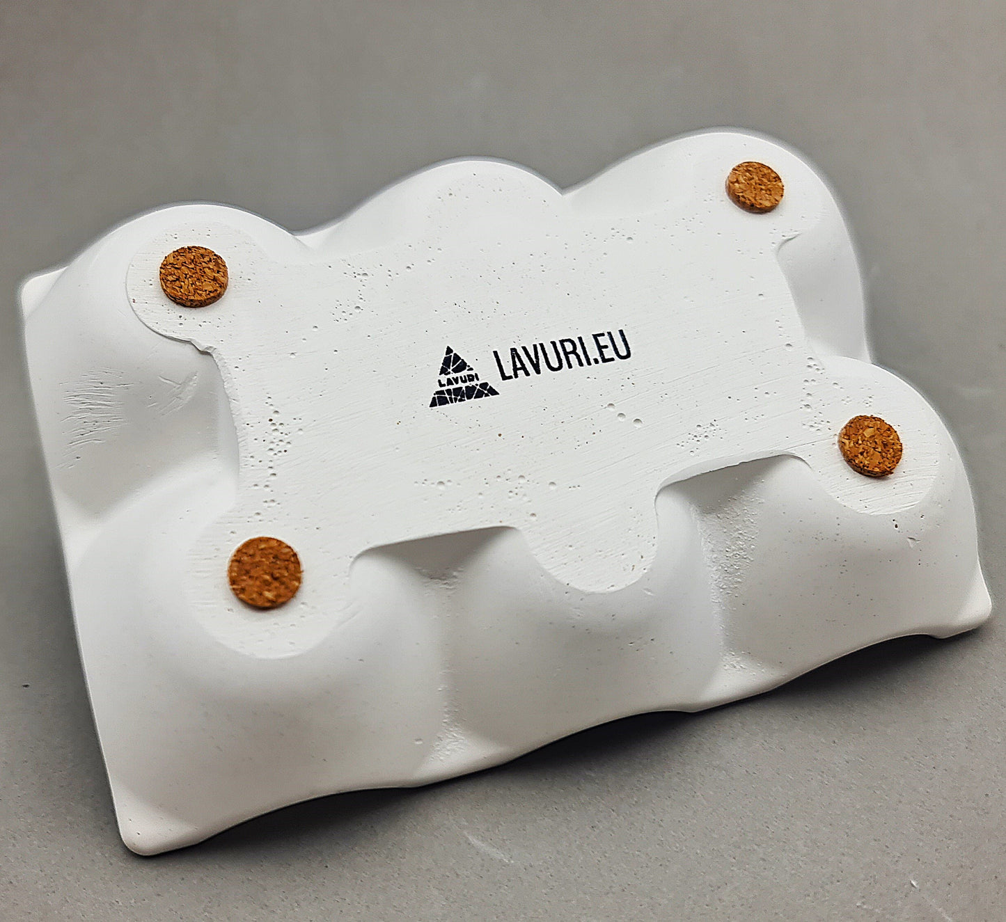 LAVURI® EGGY Tray 6er EIER Schale Dekoration Deco für Eier, Muffin, Wax- Melts, Aufbewahrung von Kosmetik Schwämmen, weiss