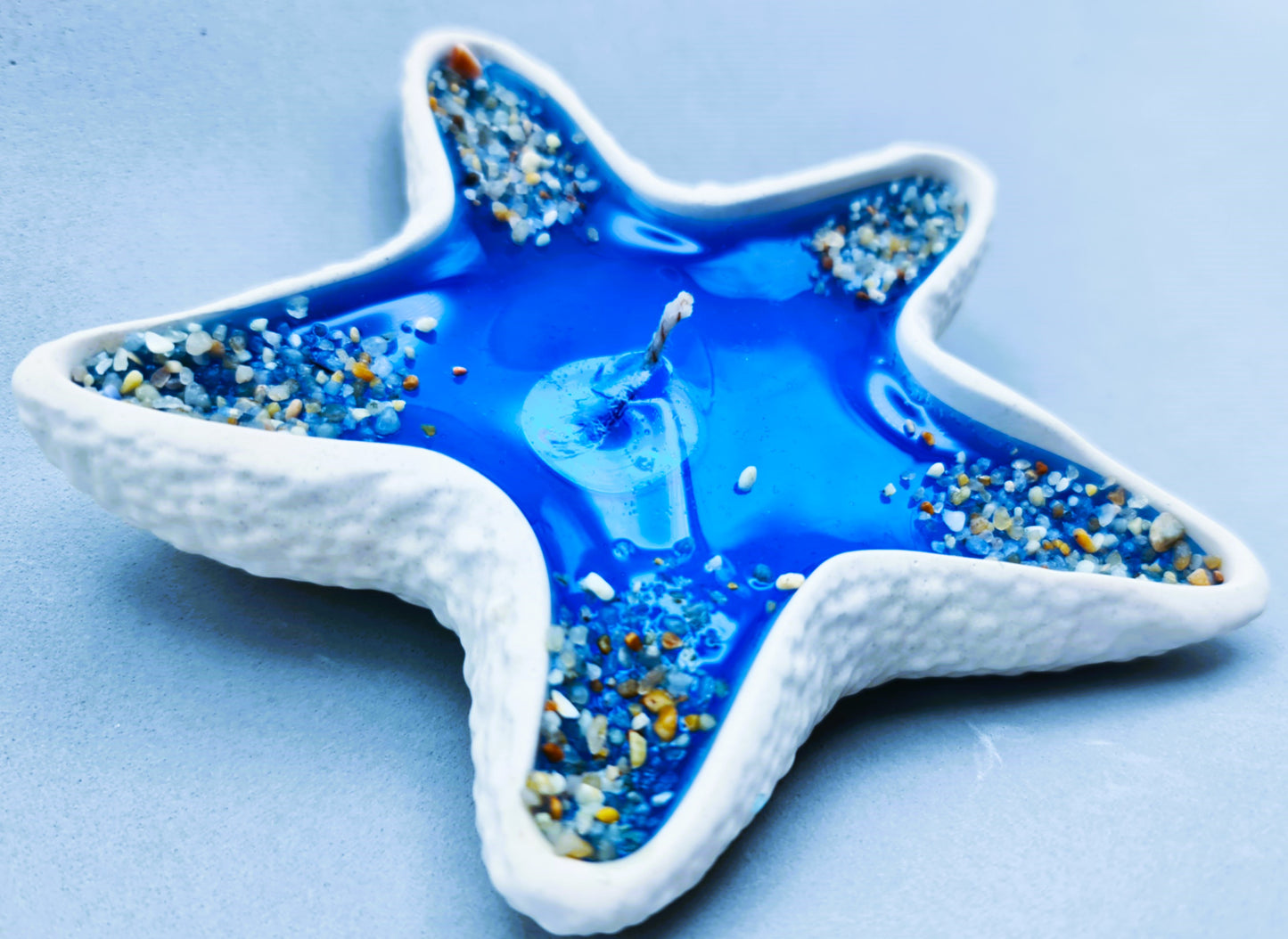 LAVURI® StarFish - dekorative Schale als Kerze, für Kerzensand, pearled Wax, Schmuck oder Schalenfrüchte, exklusives weiss, Deco Tray