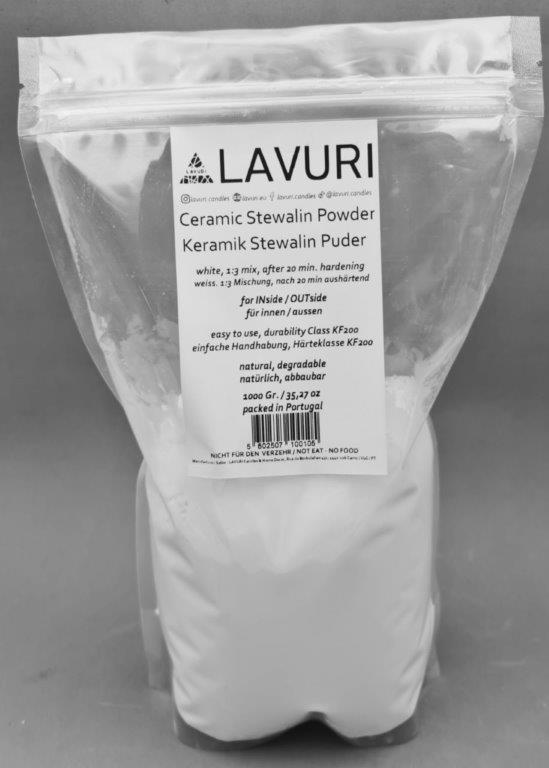 LAVURI® Keramik Stewalin Pulver, Figuren- und Reliefgiessmasse, ausgehärteten Gegenstände weisen eine porzellanähnliche, glatte Oberfläche auf und lassen sich kinderleicht bemalen