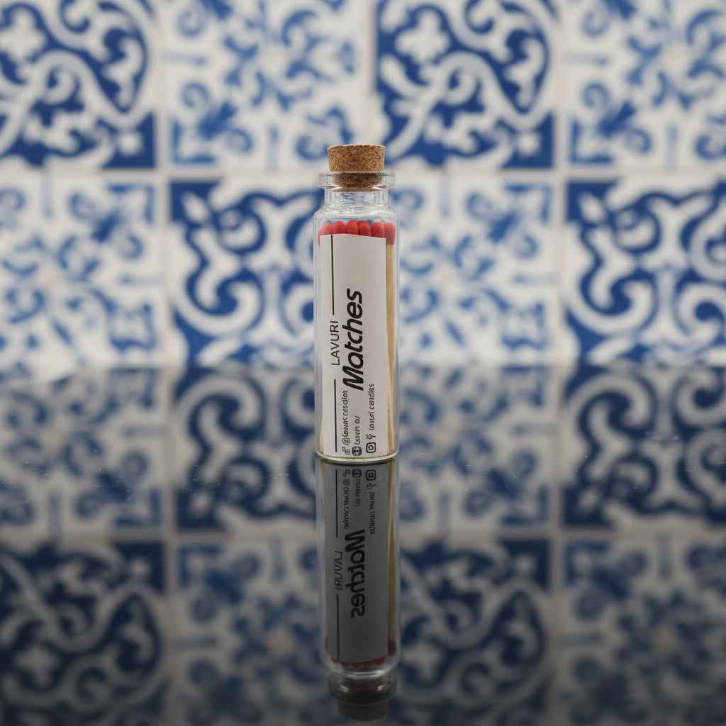 LAVURI® Match in tube with lid and striking surface, approx. 20 matches each