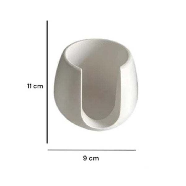LAVURI® Wachs- Schmelzer Melter aus Giesskeramik Teelicht + Metaltigel weiss Wax- Melts