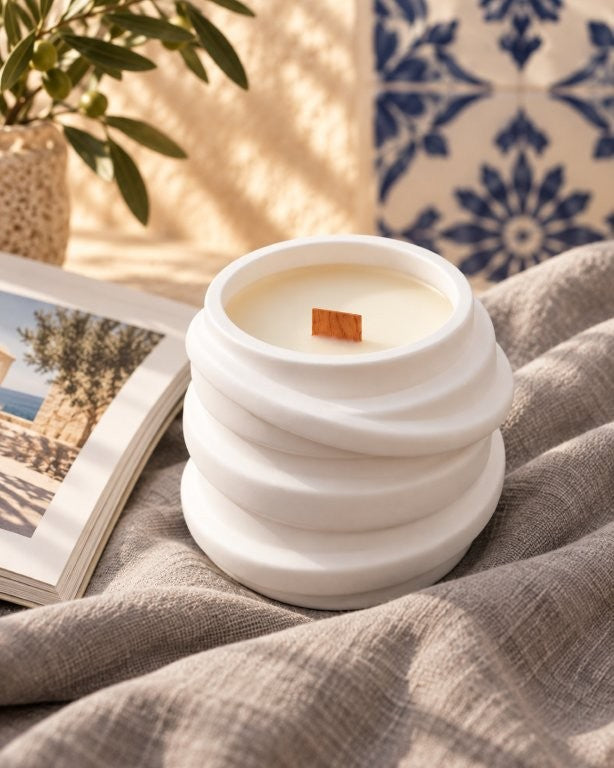 LAVURI TWISTER Candle Vanilla CUP – Handgemaakte sojakaars