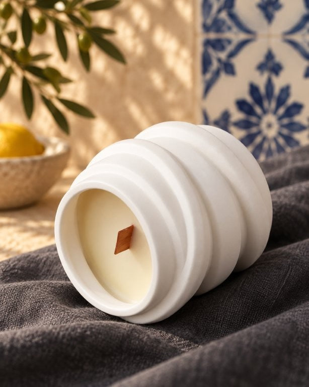 LAVURI TWISTER Candle Vanilla CUP – Handgemaakte sojakaars