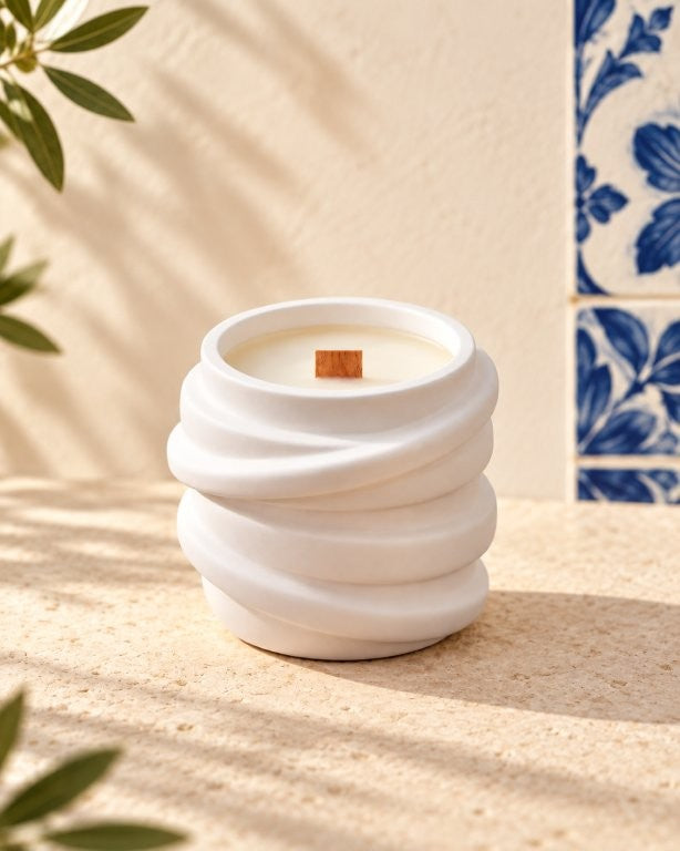 LAVURI TWISTER Candle Vanilla CUP – Handgemaakte sojakaars