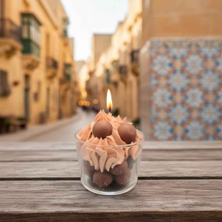 LAVURI Truffle Cream Dessert Candle CUP Soy wax scented candle, vegan, handmade bio Duftkerze