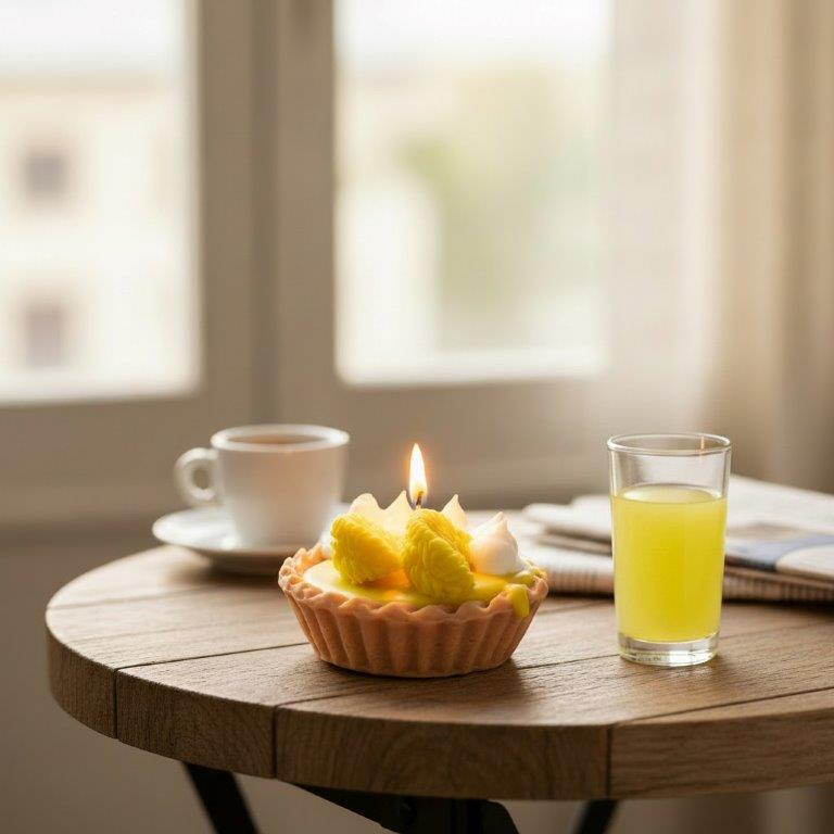 LAVURI LEMON CURD Tart Gourmet Candle 100% handmade of soy wax Duftkerze Zitrone