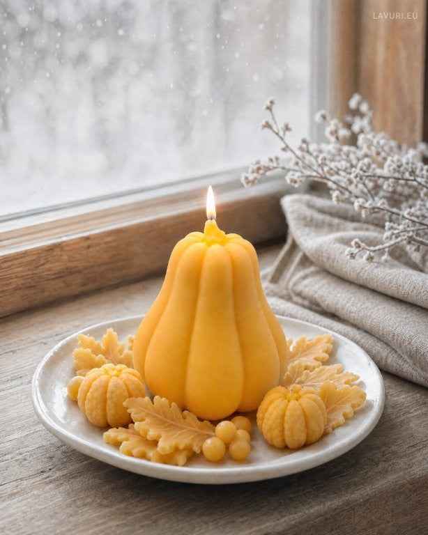 LAVURI Spicy Pumpkin Fruit Candle Soy Wax vegan bio handmade Gift Bundle Duftkerze Geschenk Helloween Autumn
