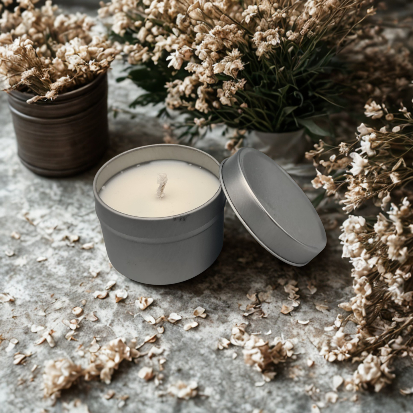 Candela a sorpresa LAVURI, messaggio in lattina, candela profumata artigianale in cera di soia naturale, candela regalo con messaggio segreto