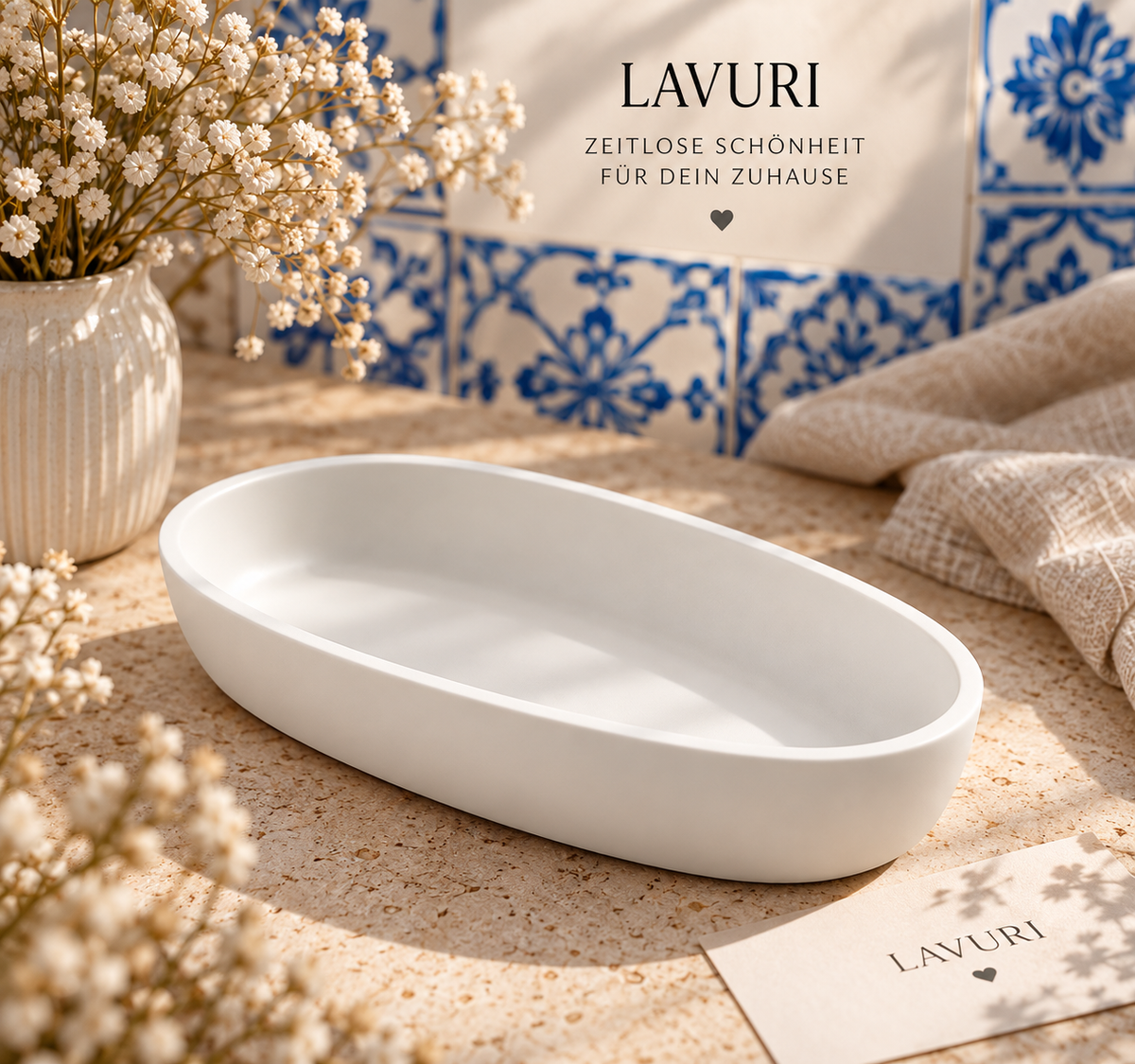 LAVURI La Gondola – handgjort dekorationsfat, DIY-skål