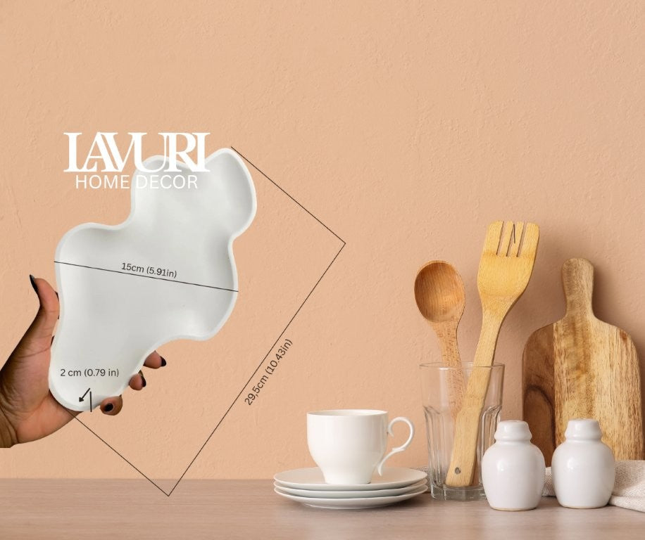 LAGO DI LUGANO deco tray for dry food, bread & flowers, juwelery, keys, Candle sand pearled wax for DIY Candles