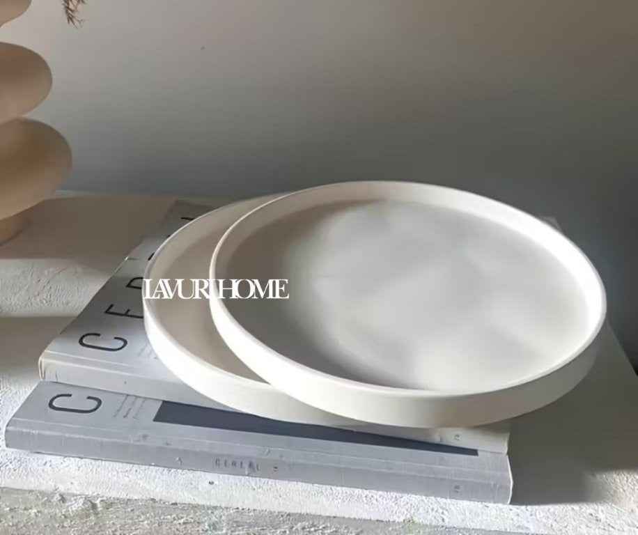 ROMA Plate 3er SET – 17cm + 25cm + 30cm with a 2cm rim, perfect as a decorative tray