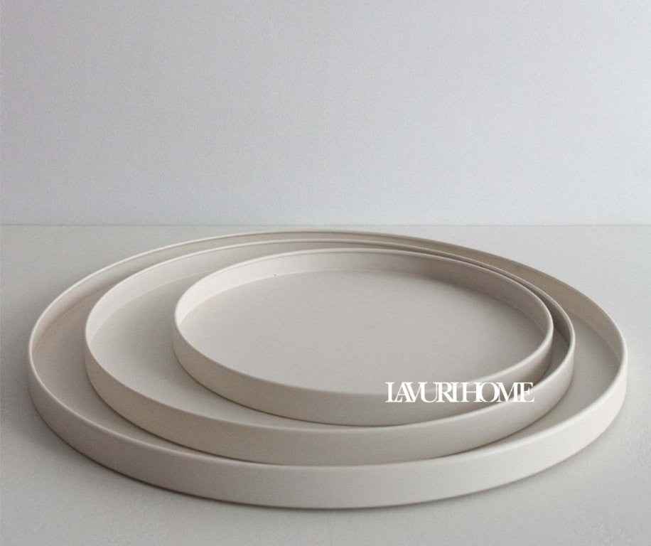 ROMA Plate 17cm / 25cm / 30cm with a 2cm rim or Terrine 10cm x 4,5cm + Lid, perfect as a decorative tray