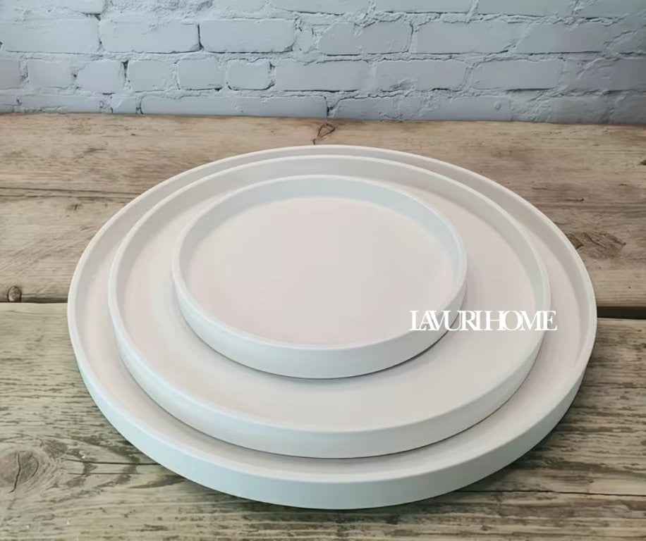ROMA Plate 17cm / 25cm / 30cm with a 2cm rim or Terrine 10cm x 4,5cm + Lid, perfect as a decorative tray