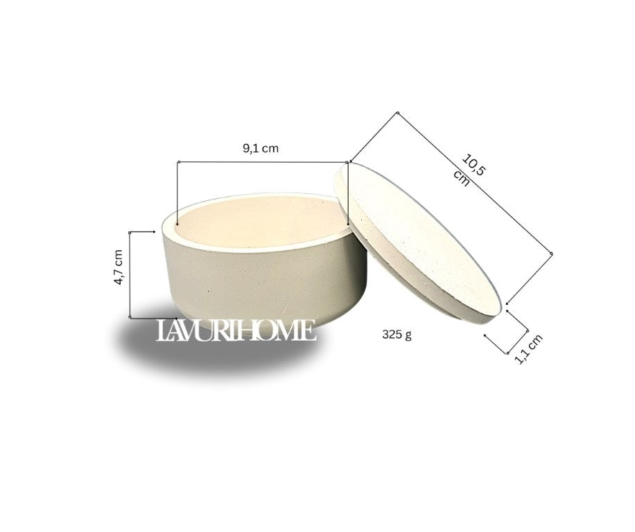 ROMA Plate 17cm / 25cm / 30cm with a 2cm rim or Terrine 10cm x 4,5cm + Lid, perfect as a decorative tray - LAVURI® Home DECOR & Gourmet Candles
