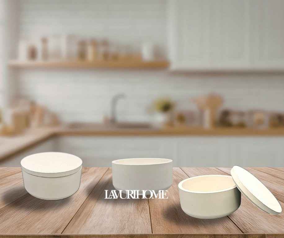 ROMA-kom met deksel – 10 cm met een deksel van 10,5 cm x 1 cm, perfect als decoratieve kom voor droog keukengerei