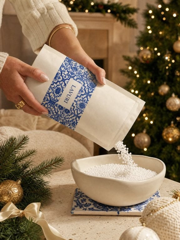 LAVURI Piasek do świec 1500g – Zestaw DIY z perełkowym woskiem