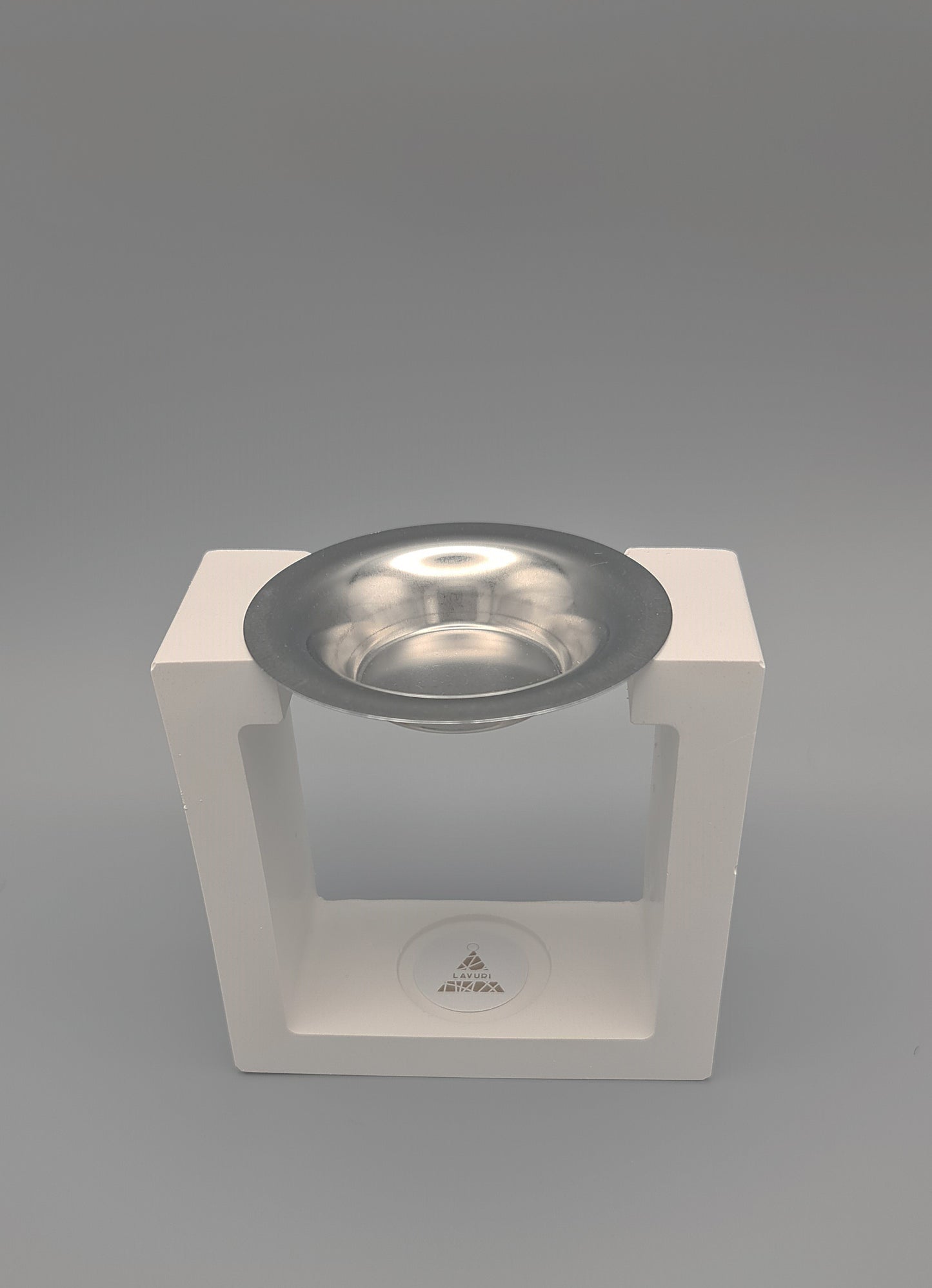 LAVURI® SQUARE Wachs- Schmelzer Melter aus Giesskeramik Teelicht + Metaltigel weiss Wax- Melts