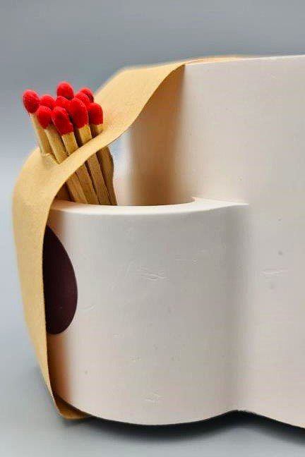 MatchBowl for pearled Candle Wax, Candle Sand, Candle Dust, also available as scented Candle