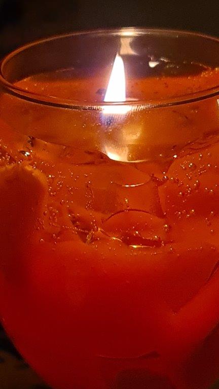 APEROL SPRITZ Cocktail Candle with "ICE" Cubes, Orange fresh scented and 100% natural soy wax