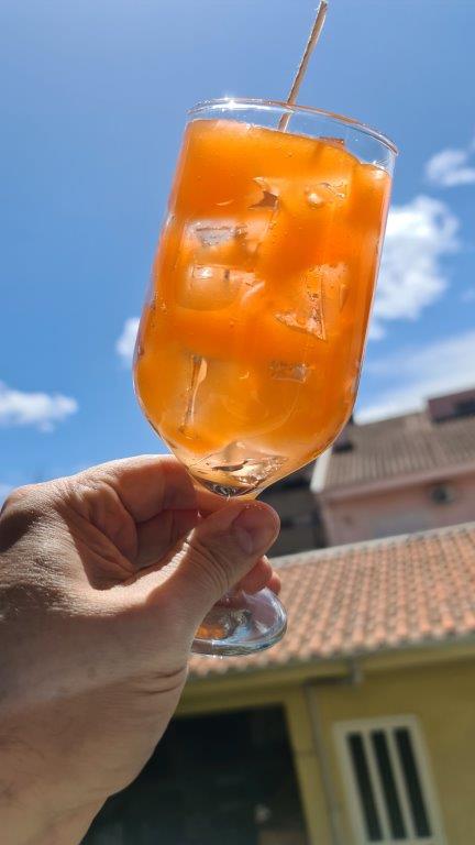 APEROL SPRITZ Cocktail Candle with "ICE" Cubes, Orange fresh scented and 100% natural soy wax