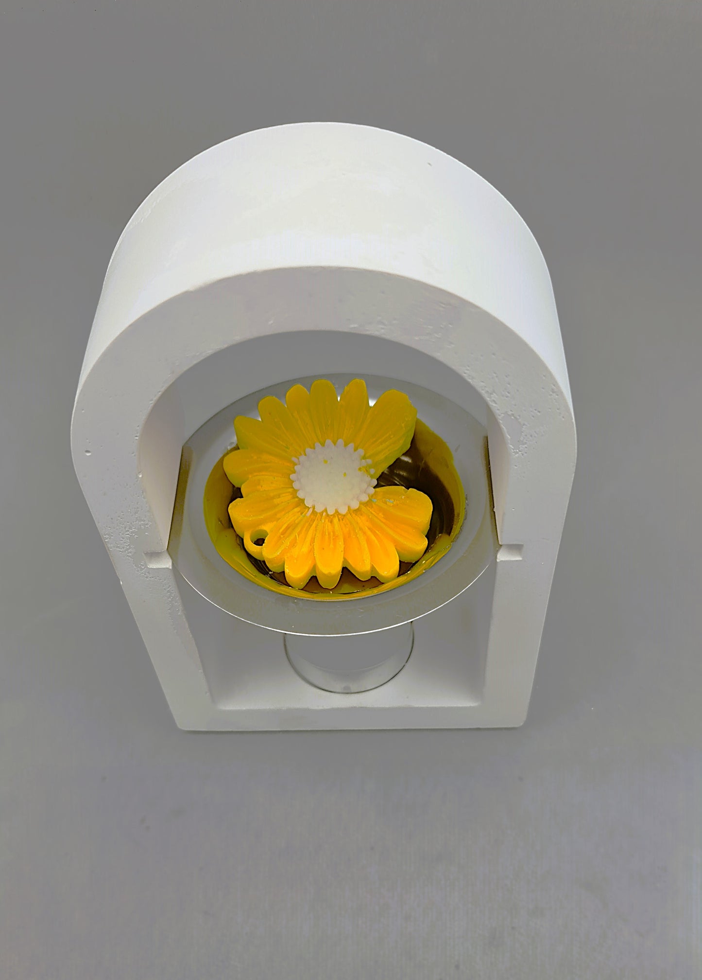 LAVURI® ARCH Wachs- Schmelzer Melter aus Giesskeramik Teelicht + Metaltigel weiss Wax- Melts