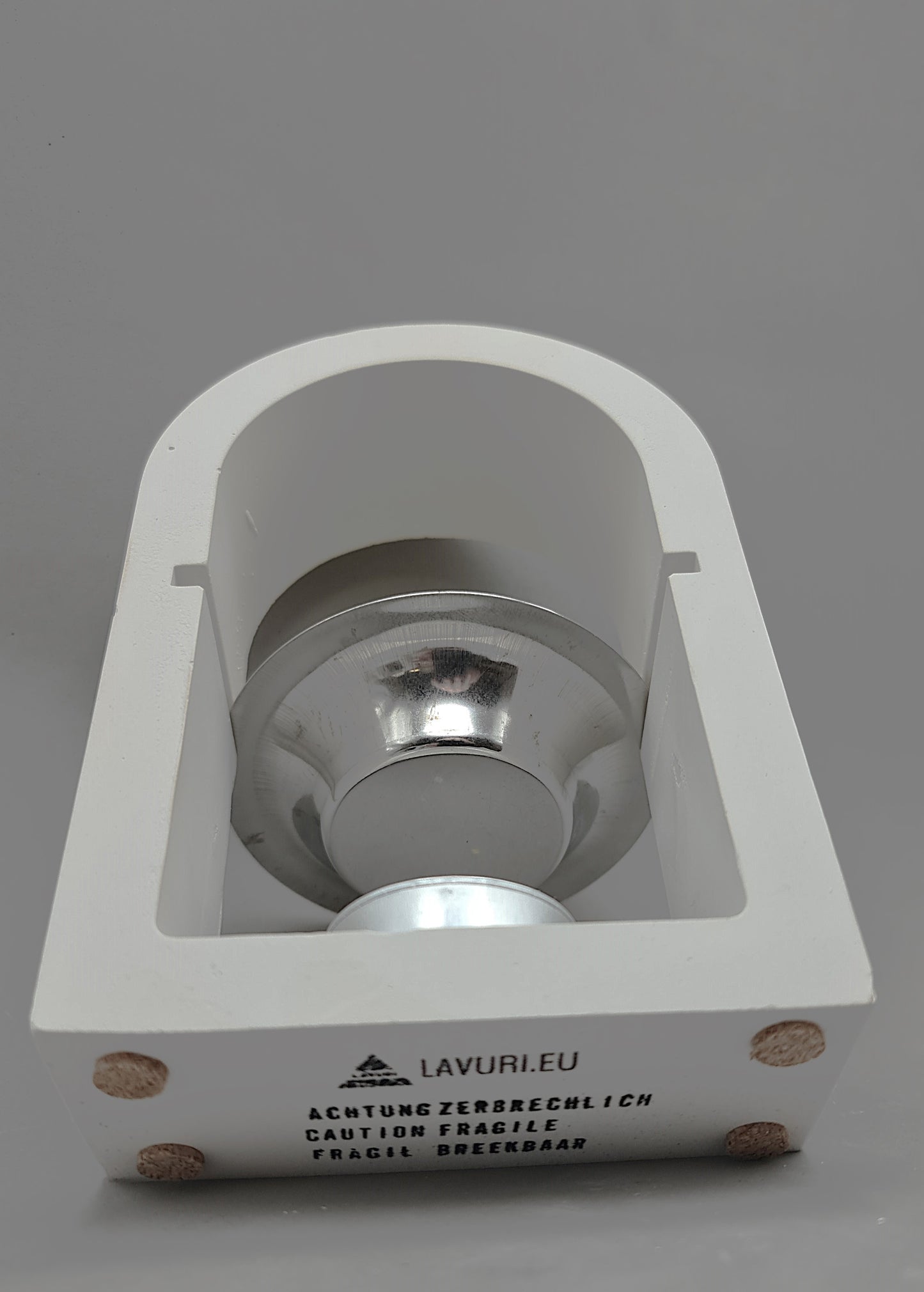 LAVURI® ARCH Wachs- Schmelzer Melter aus Giesskeramik Teelicht + Metaltigel weiss Wax- Melts