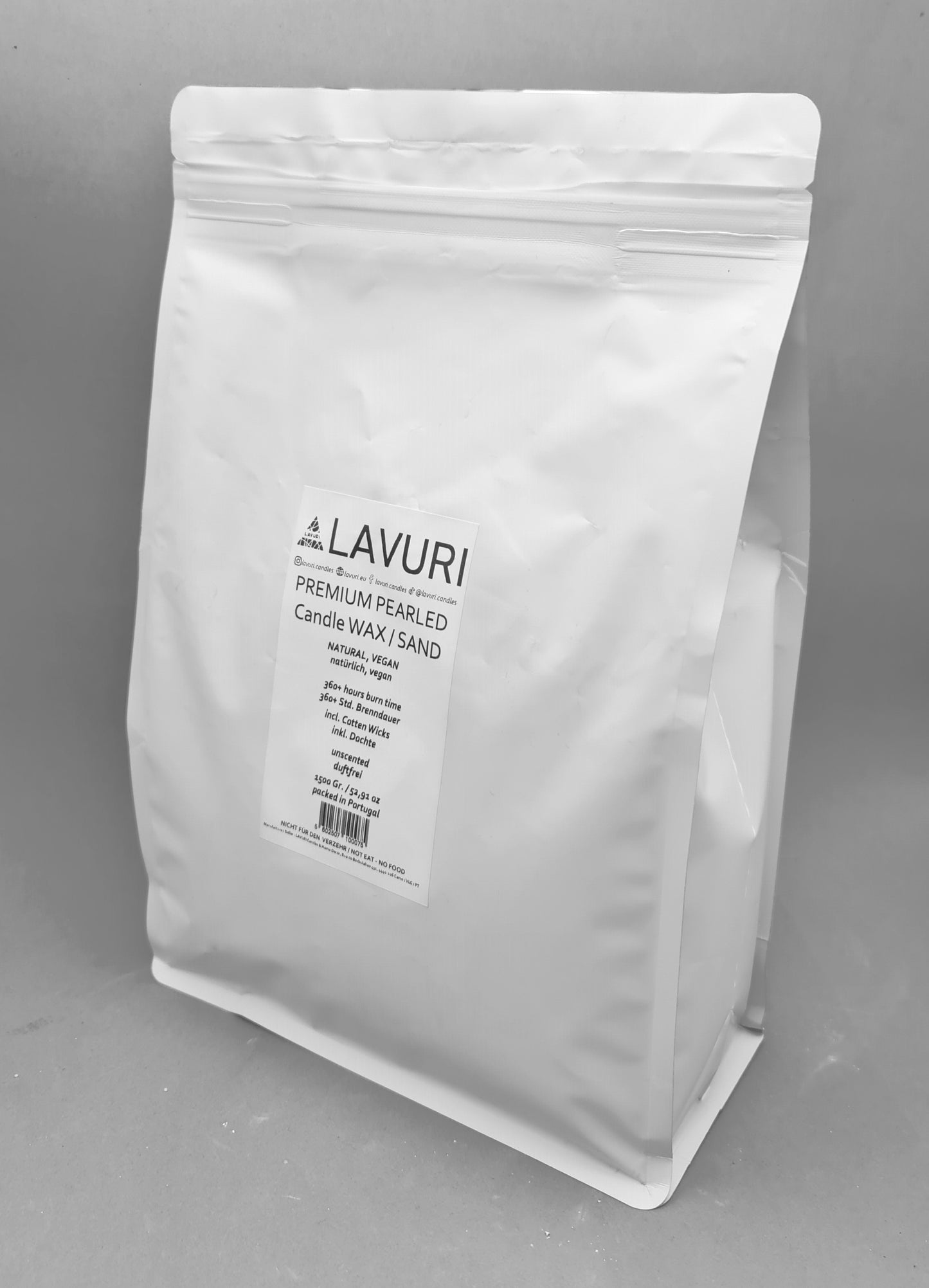 LAVURI® Kerzen- Sandgranulat 250 - 1500g für eigene pearled Wax Kerzenherstellung, DIY, Kerze