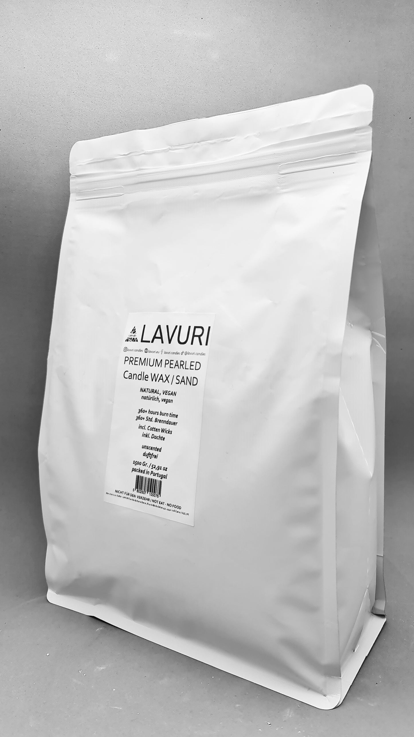 1.5 KG ~900h Candle Wax Sand with Wick plant based pearled DIY Candledust