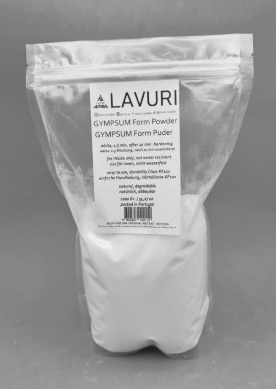 LAVURI® GYMSUM Giesspulver, Figuren- und Reliefgiessmasse, ausgehärteten Gegenstände weisen eine betonartige, matte Oberfläche auf und lassen sich kinderleicht bemalen