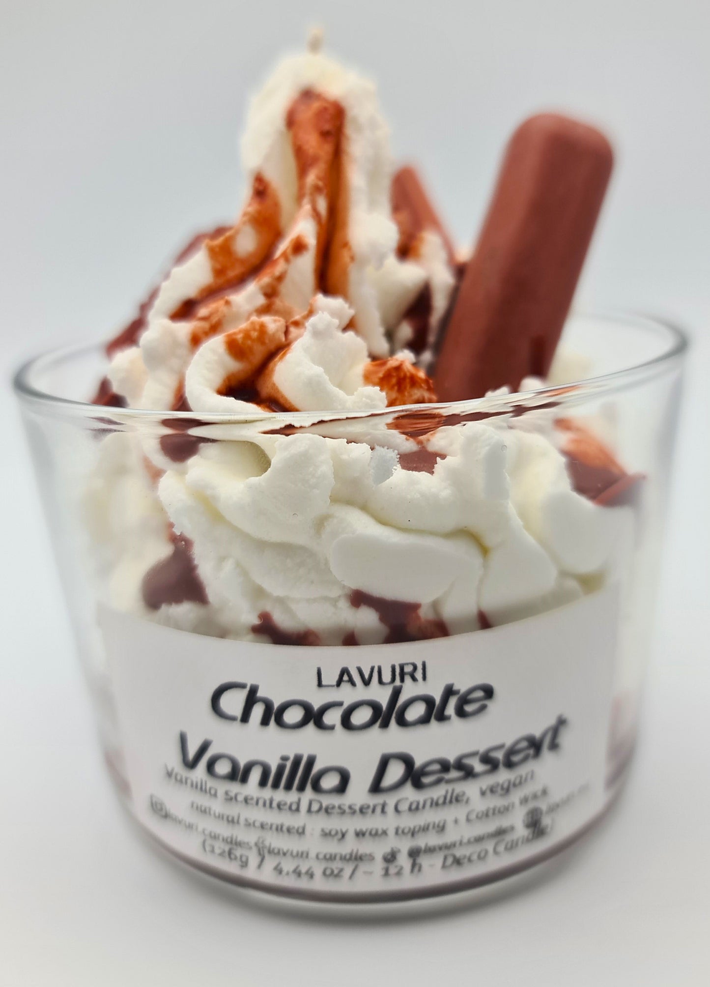 LAVURI® Chocolate Vanilla Dessert CUP aus Soja Wachs Duftkerze vegan handmade