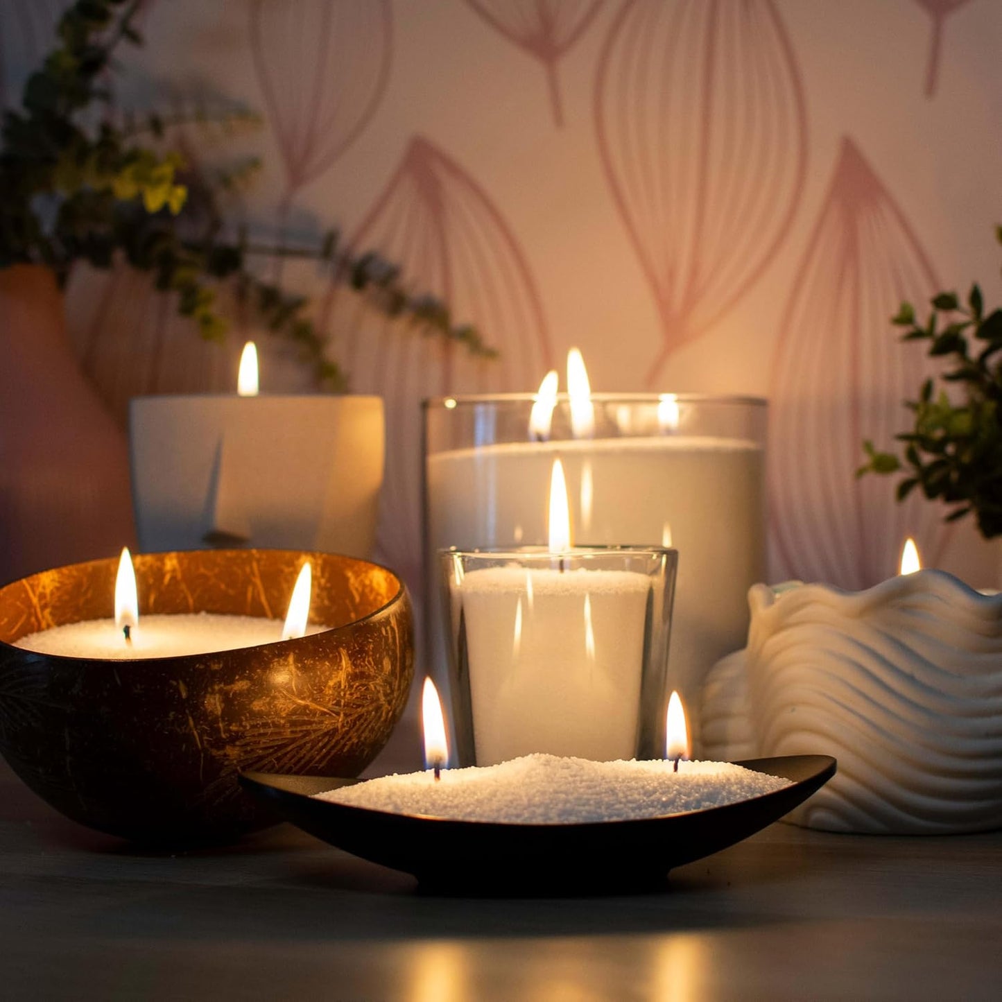 1.5 KG ~900h Candle Wax Sand with Wick plant based pearled DIY Candledust