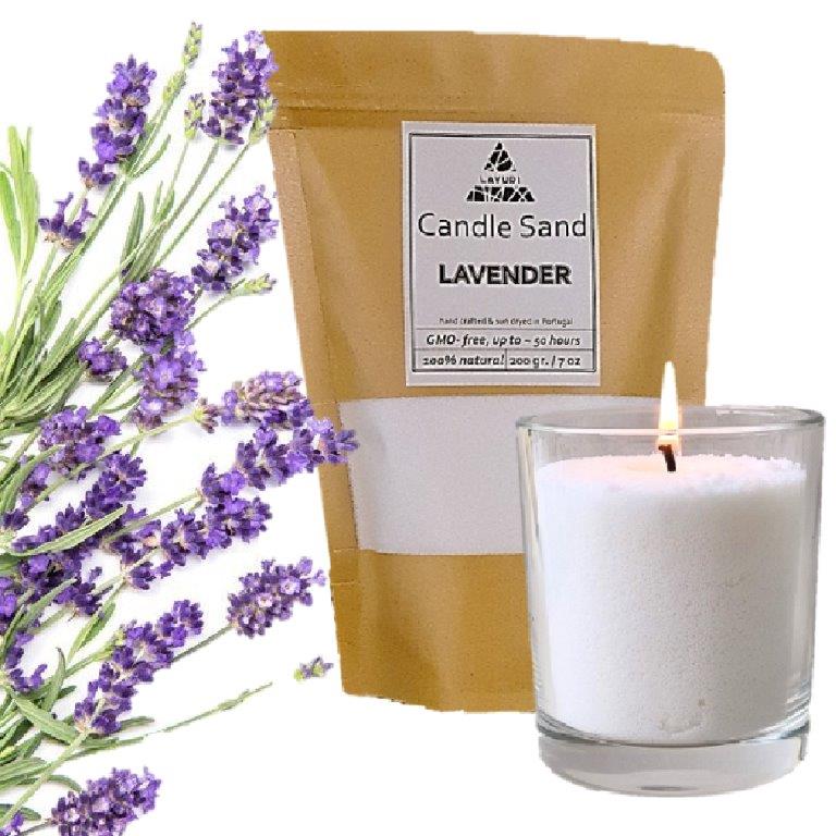 pearled Candle Sand wax, 100% natural, vegan, biological incl. wicks, 250g, NO paraffins, white, PET friendly, saver and durable as confentional Candles