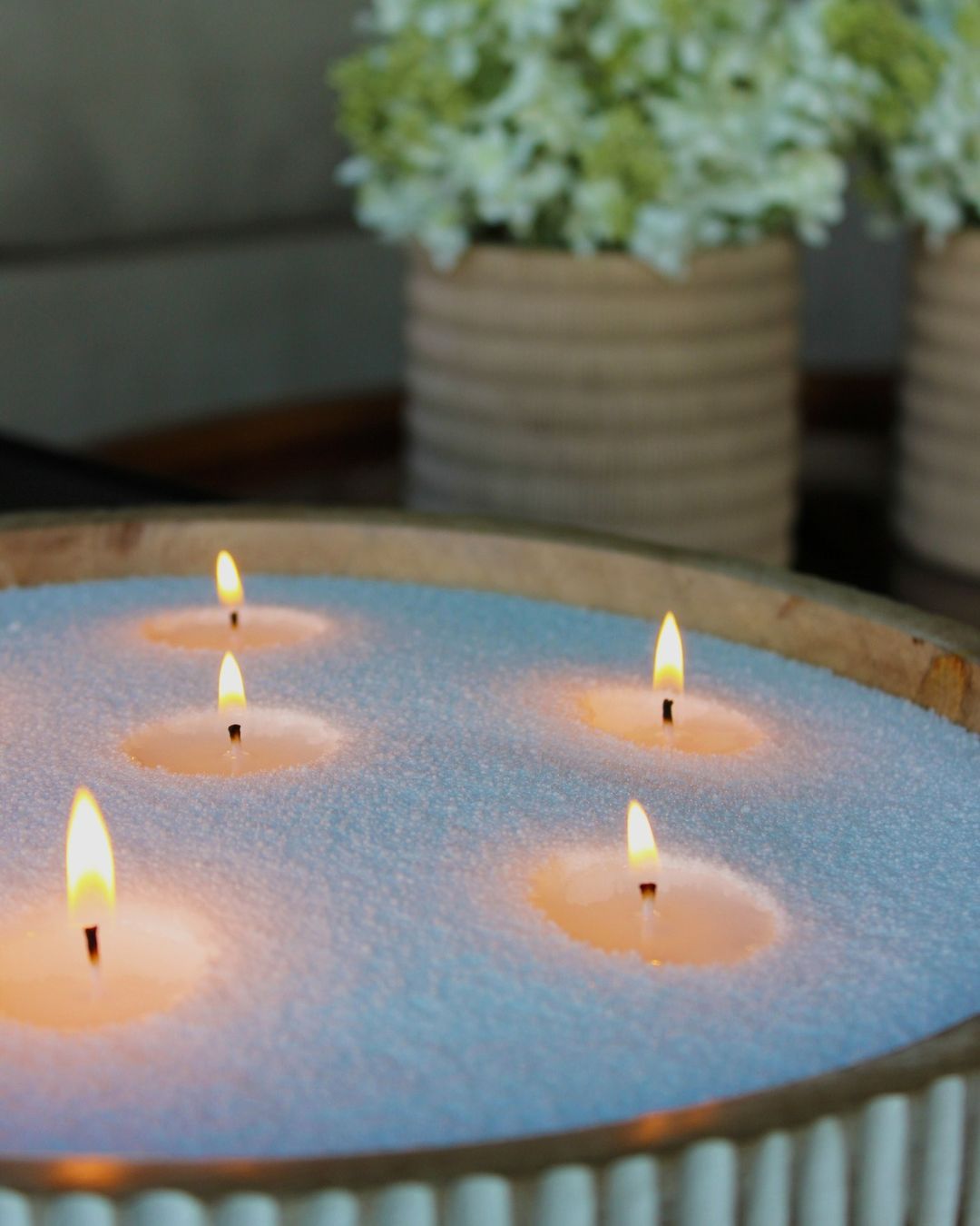 pearled Candle Sand wax, 100% natural, vegan, biological incl. wicks, 250g, NO paraffins, white, PET friendly, saver and durable as confentional Candles