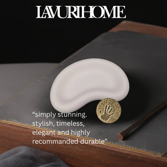LUNA 50 handmade ceramic deep plate, white, sealed, 20cm