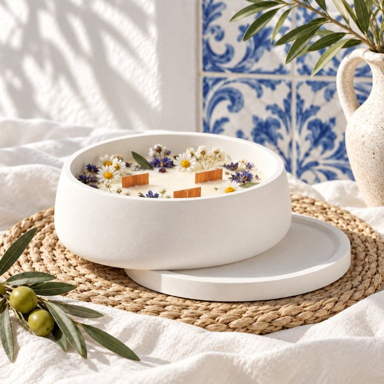 LAVURI Milano 186 – Bol décoratif fait main, corbeille à pain, bougie DIY