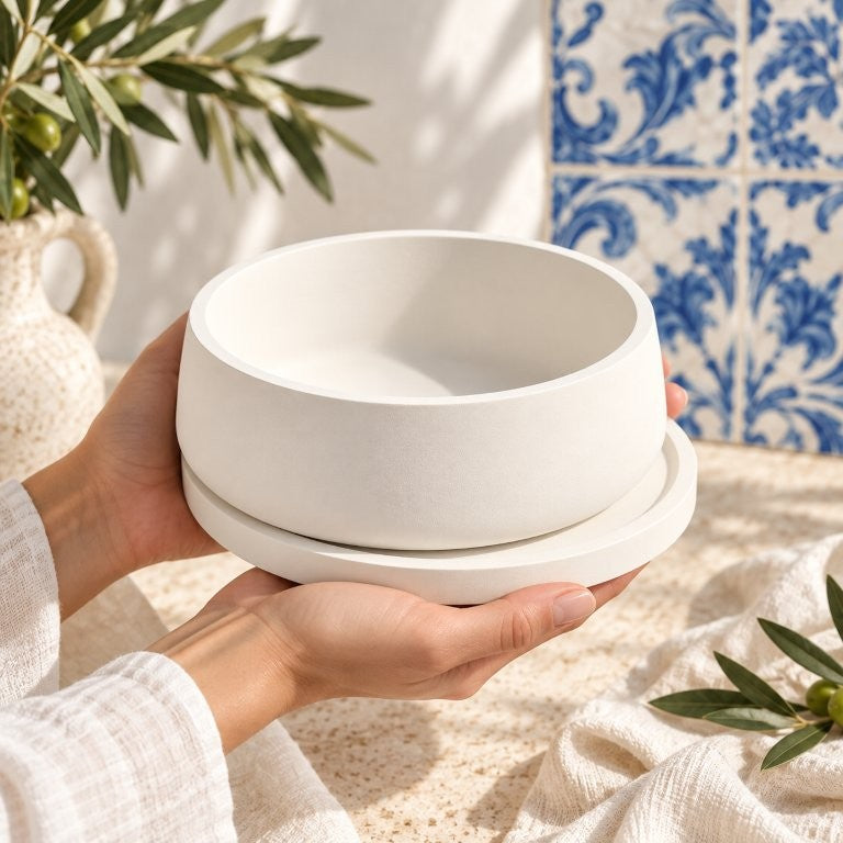 LAVURI Milano 186 – Bol décoratif fait main, corbeille à pain, bougie DIY