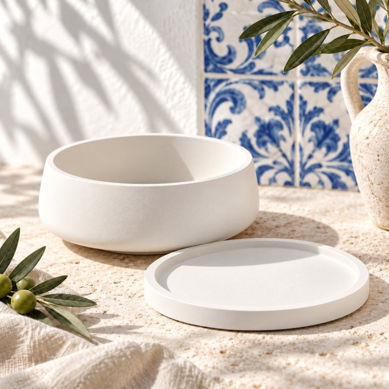 LAVURI Milano 186 – Bol décoratif fait main, corbeille à pain, bougie DIY