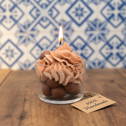LAVURI Truffle Cream Dessert Candle CUP Soy wax scented candle, vegan, handmade bio Duftkerze - LAVURI® Home DECOR & Gourmet Candles