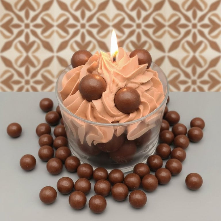 LAVURI Truffle Cream Dessert Candle CUP Soy wax scented candle, vegan, handmade bio Duftkerze - LAVURI® Home DECOR & Gourmet Candles