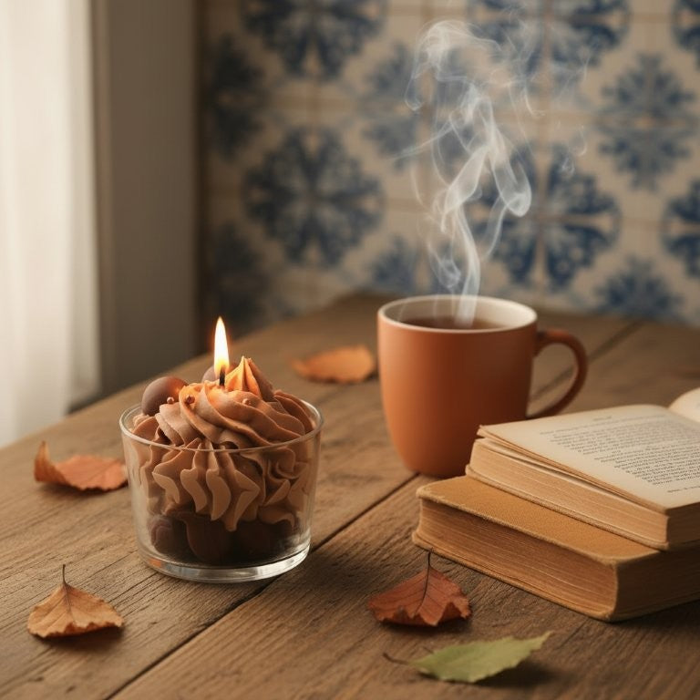 LAVURI Truffle Cream Dessert Candle CUP Soy wax scented candle, vegan, handmade bio Duftkerze - LAVURI® Home DECOR & Gourmet Candles