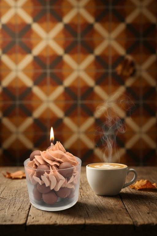 LAVURI Truffle Cream Dessert Candle CUP Soy wax scented candle, vegan, handmade bio Duftkerze - LAVURI® Home DECOR & Gourmet Candles