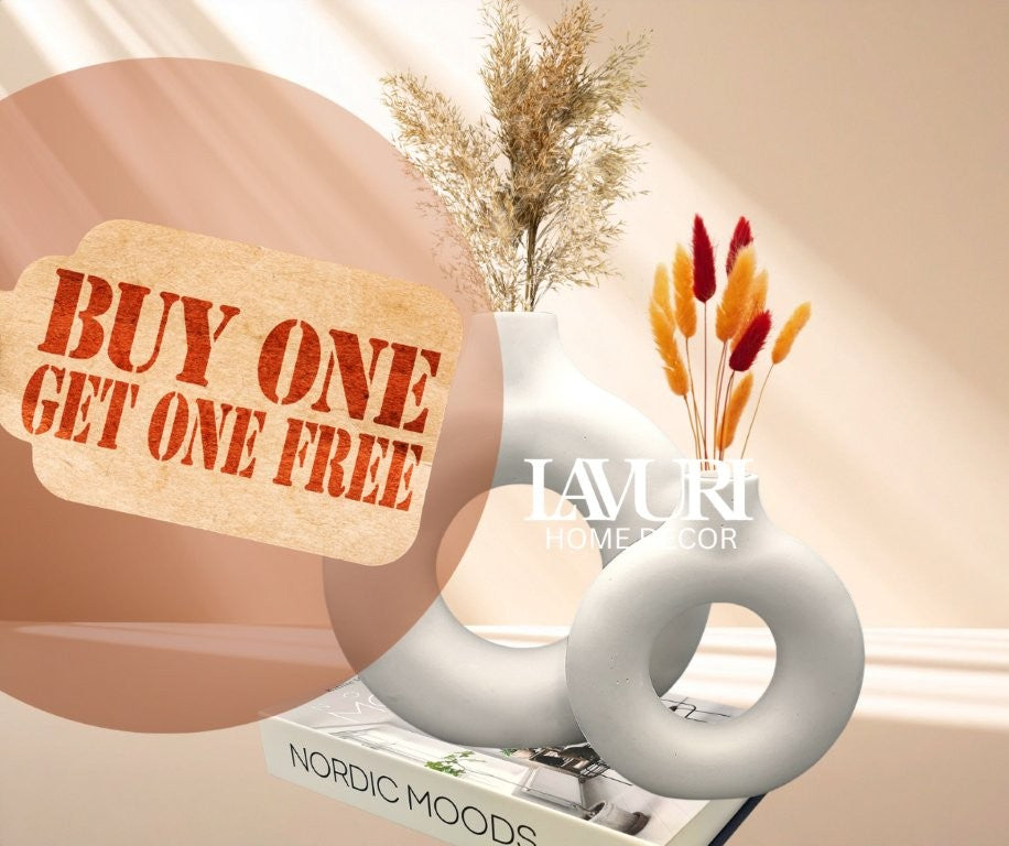 DONUT M + S Boho Vasen Home Decor handmade in Portugal, Pay1 get 1 free