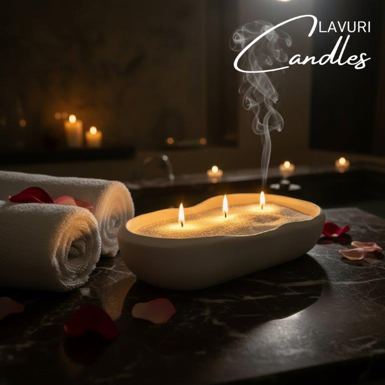 LAVURI Candle Sand Dust pearled wax plant vegan bio DIY Kerzen making 