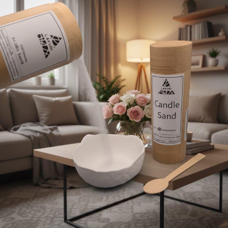 LAVURI Candle Sand Dust pearled wax plant vegan bio DIY Kerzen making 