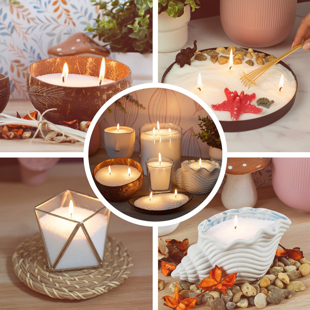 LAVURI Candle Sand Dust pearled wax plant vegan bio DIY Kerzen making 