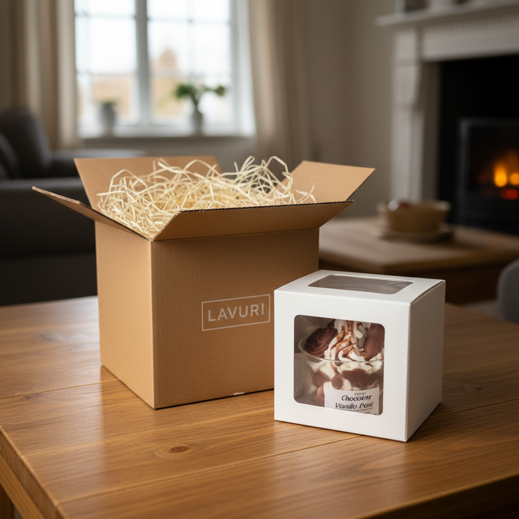 LAVURI Chocolate Vanilla CUP Gourmet Dessert Cande handmade bio vegan Duftkerze Algarve Candles