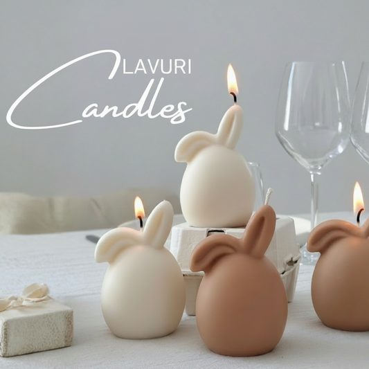 LAVURI EGG Rabbit Osterhasen soy wax bio vegan Kerze algarve candle portugal germany 